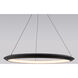 The Ring LED 36 inch Black Chandelier Ceiling Light in 2700K, 36in.