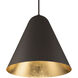 Taper 1 Light 22 inch Bronze Gold Pendant Ceiling Light