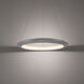 The Ring LED 24 inch Brushed Aluminum Chandelier Ceiling Light in 3000K, 24in.
