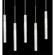 Magic LED 5.5 inch Polished Nickel Multi-Light Pendant Ceiling Light in Linear