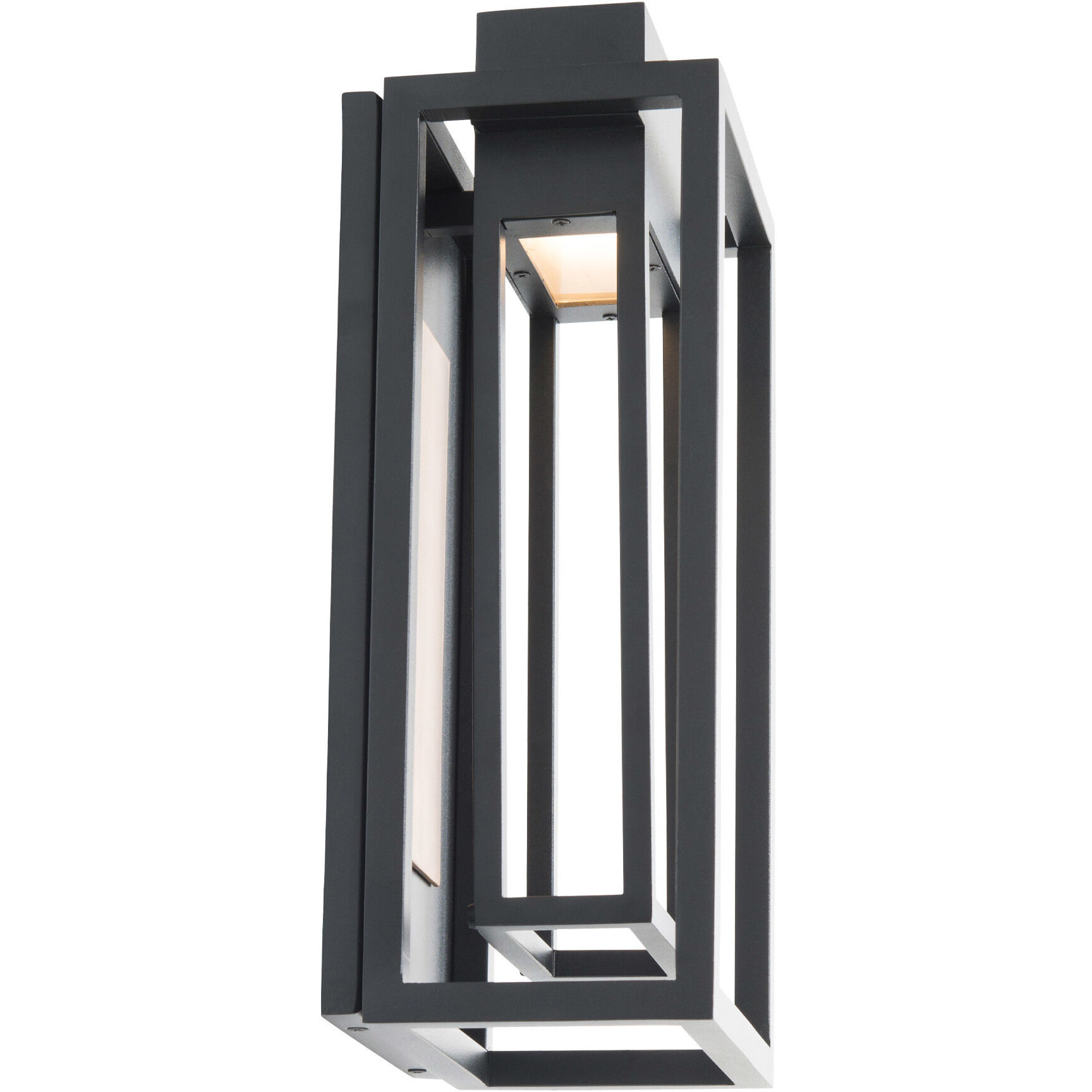Modern Forms WS W57014 BK AB Dorne LED 14 inch Black Aged Brass Outdoor Wall Light in 14in