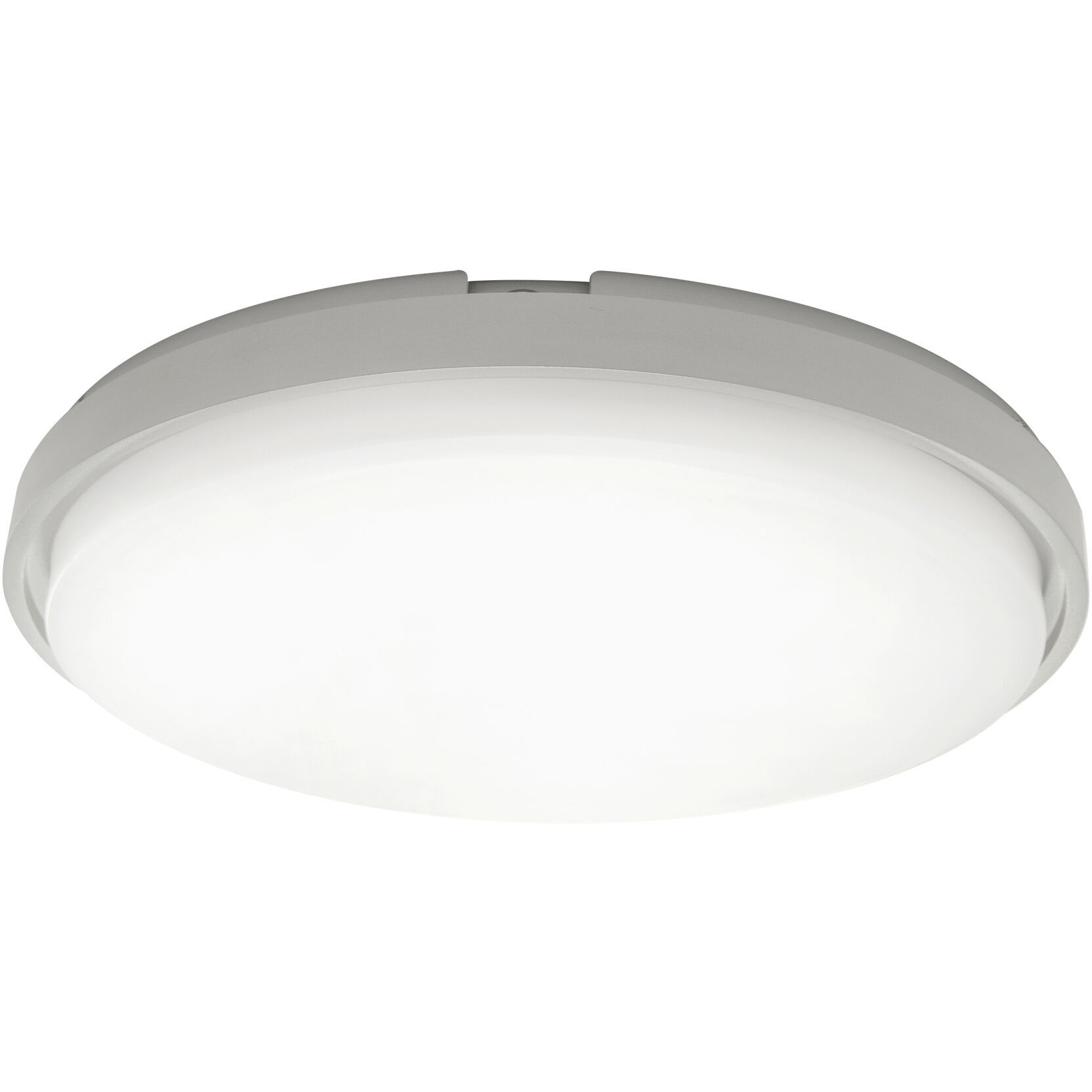 Zenith LED 15 inch Titanium Flush Mount Ceiling Light in 3000K, Has EM Backup Battery