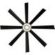 Aura 72 inch Brushed Nickel and Matte Black with Matte Black Blades Downrod Ceiling Fan in Brushed Nickel Matte Black