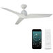 Vortex 60 inch Gloss White Downrod Ceiling Fan, Smart Ceiling Fan