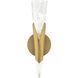 Kilt 1 Light Aged Brass ADA Wall Sconce Wall Light in 4000K