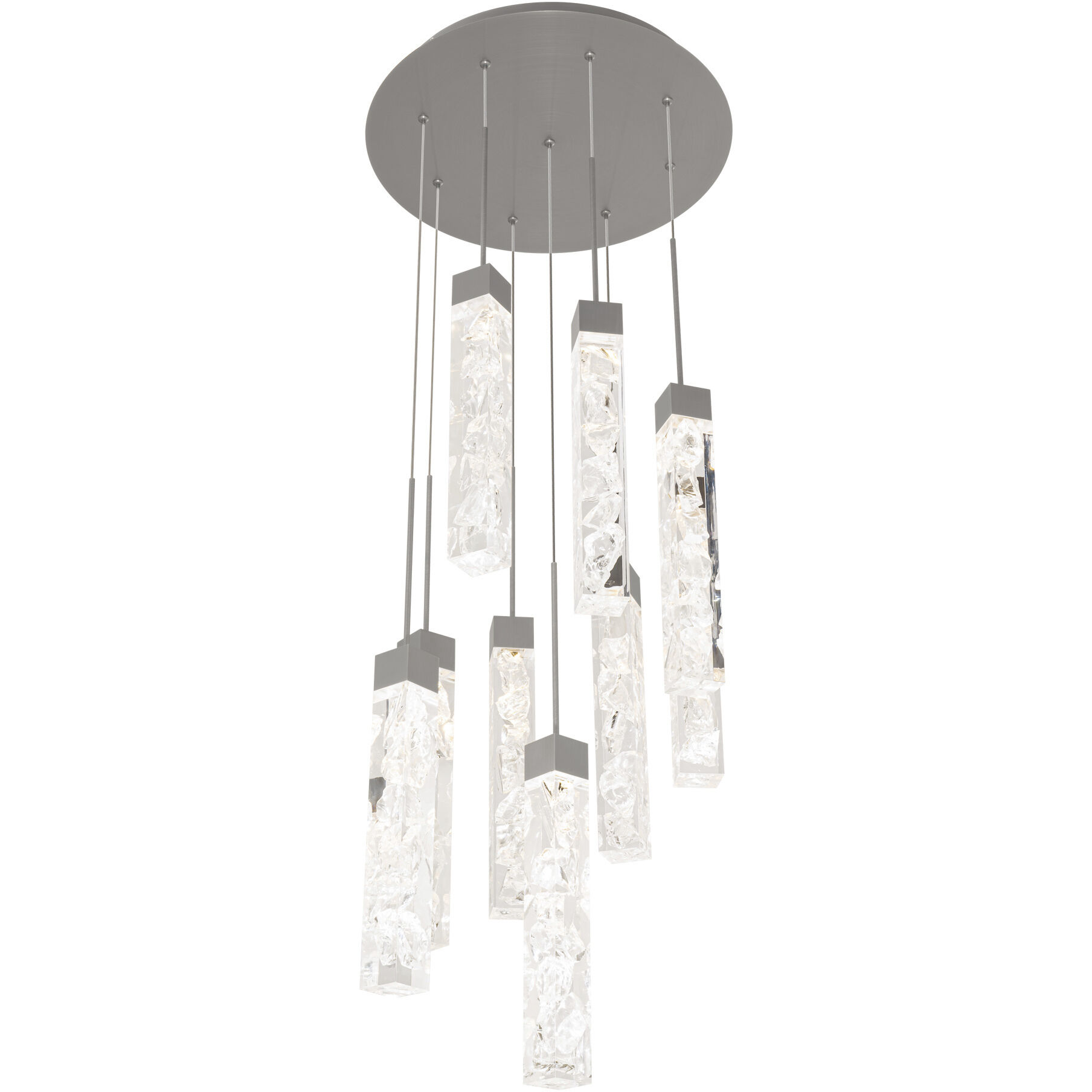 Minx 9 Light 17 inch Antique Nickel Multi-Light Pendant Ceiling Light