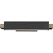 Kinsman LED 19 inch Pebbled Black Brushed Nickel Bath Vanity & Wall Light in 19in., Black/Brushed Nickel