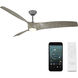 Zephyr 72 inch Graphite and Weathered Wood with Weathered Wood Blades Downrod Ceiling Fan in Graphite Weathered Wood