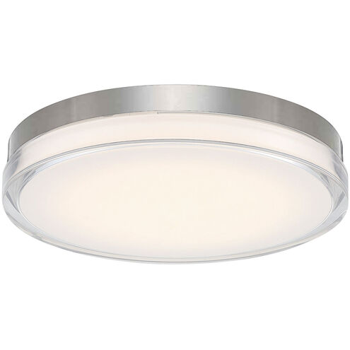 Pi LED 15 inch Stainless Steel Flush Mount Ceiling Light in 3000K, 15in.