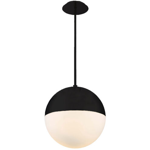 Punk LED 14 inch Black Pendant Ceiling Light in 3000K, 14in.