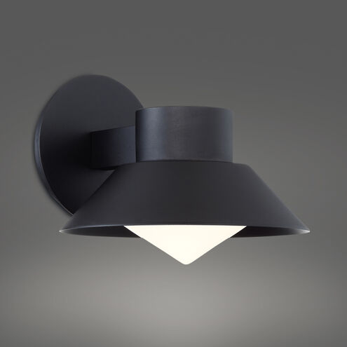 Oslo LED 7 inch Black Outdoor Wall Light in 8in.