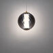 Swirly LED 5.9 inch Smoke Glass and Aged Brass Mini-Pendant Ceiling Light in 3000K