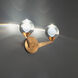 Double Bubble 2 Light 7 inch Aged Brass Wall Sconce Wall Light