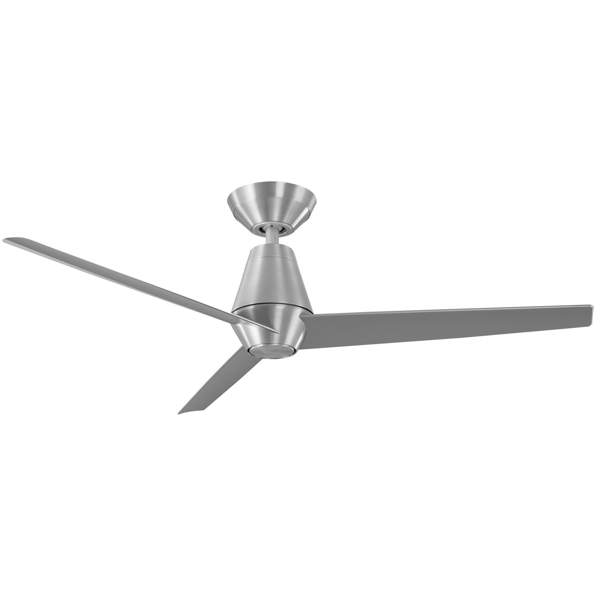 Slim 52 inch Brushed Aluminum Downrod Ceiling Fan, Smart Ceiling Fan