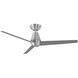 Slim 52 inch Brushed Aluminum Downrod Ceiling Fan, Smart Ceiling Fan