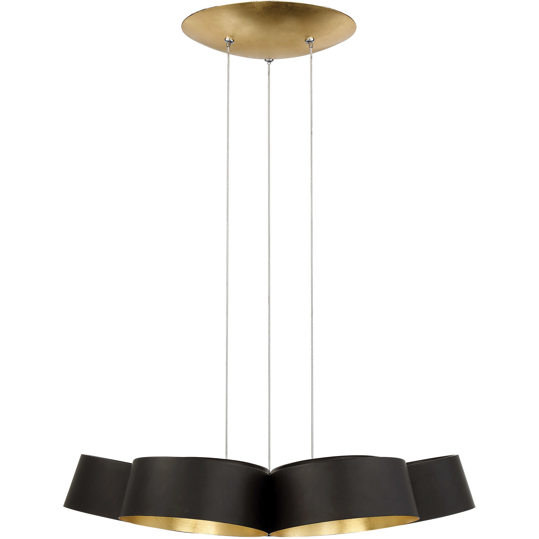 Modern Forms PD 52734 GL Marimba LED 34 inch Black Gold Leaf