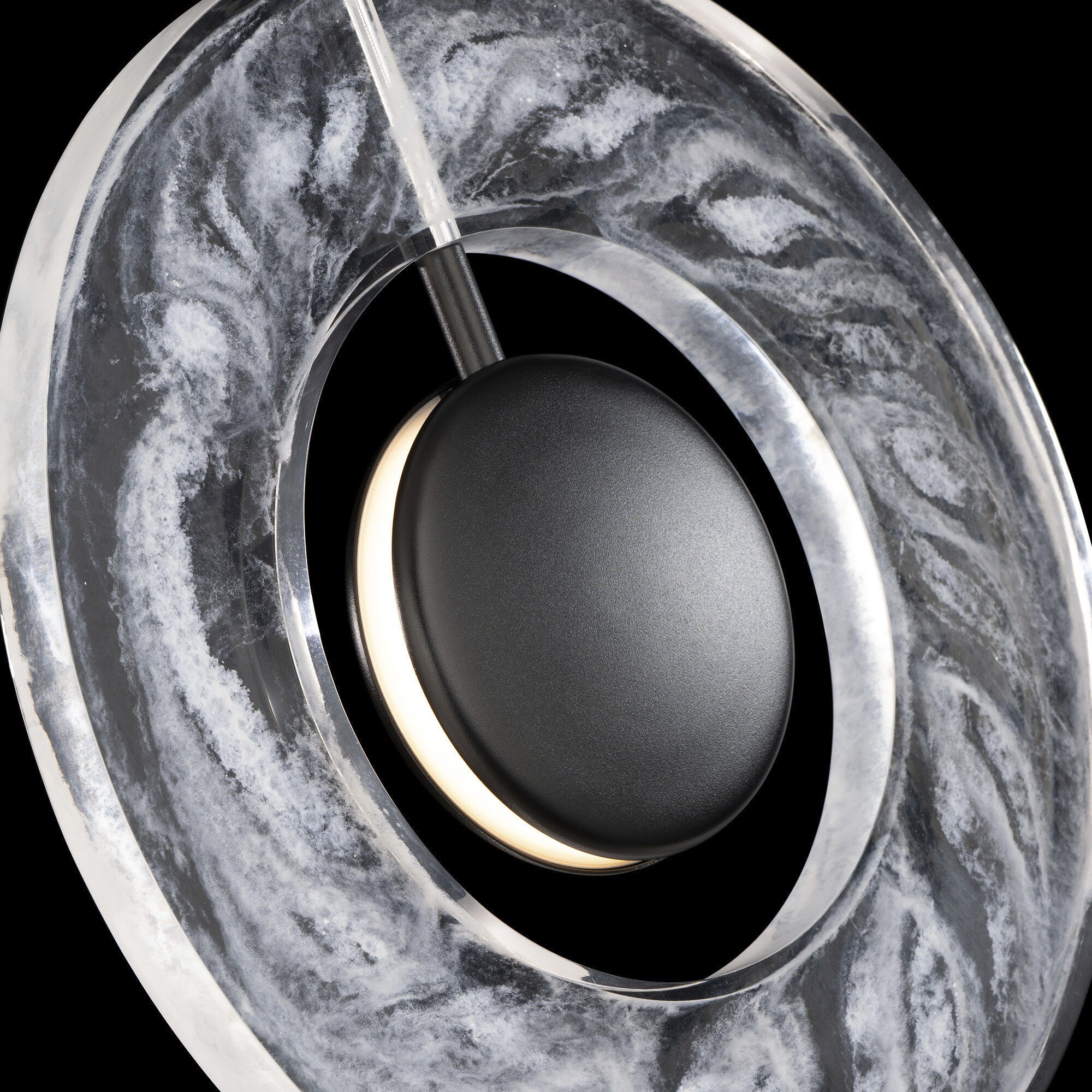 Cymbal 1 Light 14 inch Black Mini Pendant Ceiling Light