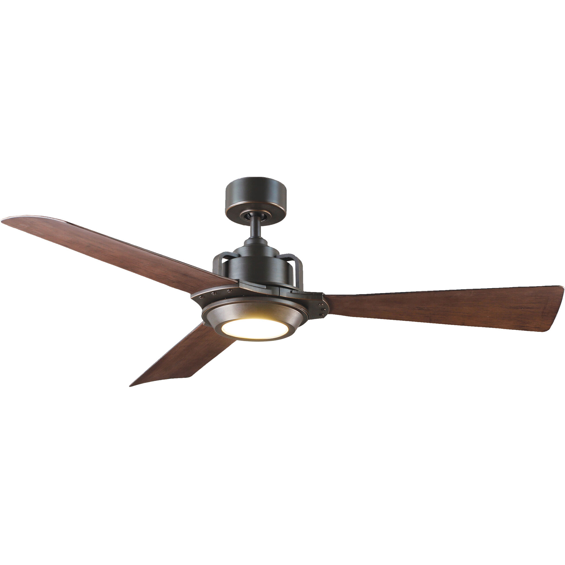 Osprey 56 inch Oil Rubbed Bronze and Dark Walnut with Dark Walnut Blades Downrod Ceiling Fan in 3500K, Oil Rubbed Bronze Dark Walnut