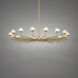 Glammis LED 33 inch Vintage Brass Chandelier Ceiling Light