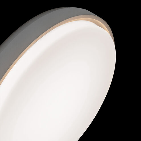 Zenith LED 15 inch Titanium Flush Mount Ceiling Light in 3000K, Has EM Backup Battery