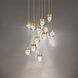 Double Bubble 15 Light 23 inch Aged Brass Multi-Light Pendant Ceiling Light