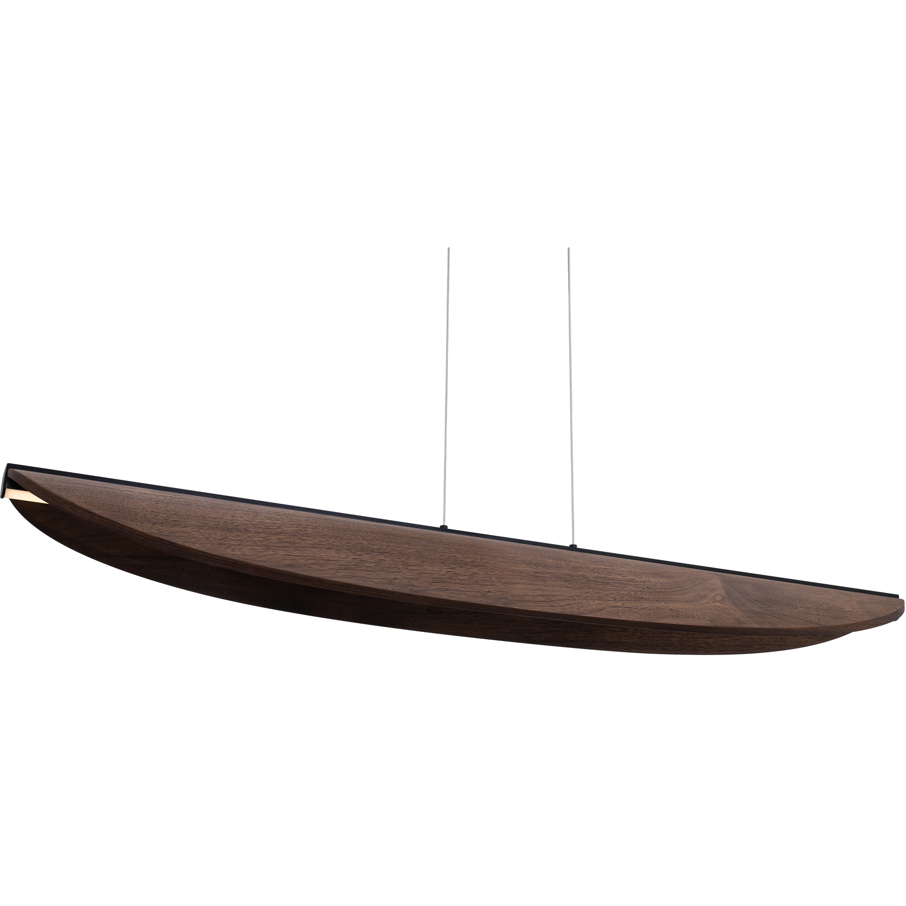 Kiefer LED 48 inch Black and Dark Walnut Linear Pendant Ceiling Light