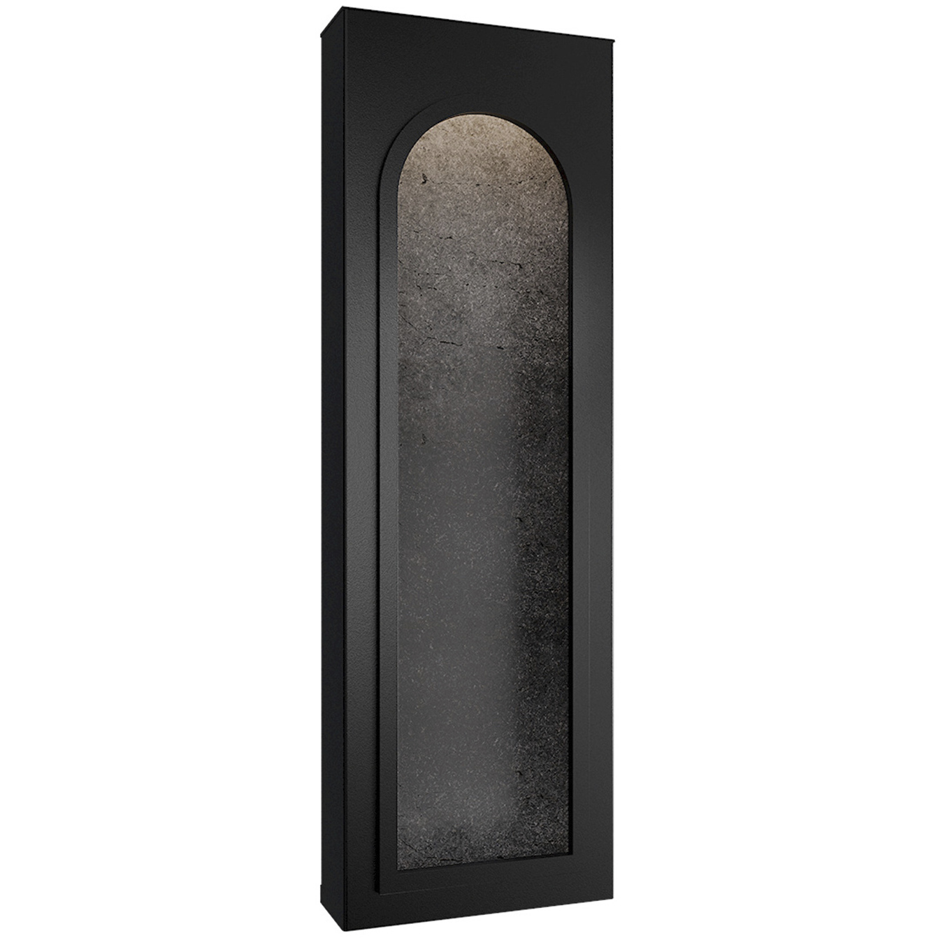 Cadey LED 19.25 inch Basalt Stone and Black Outdoor Wall Light