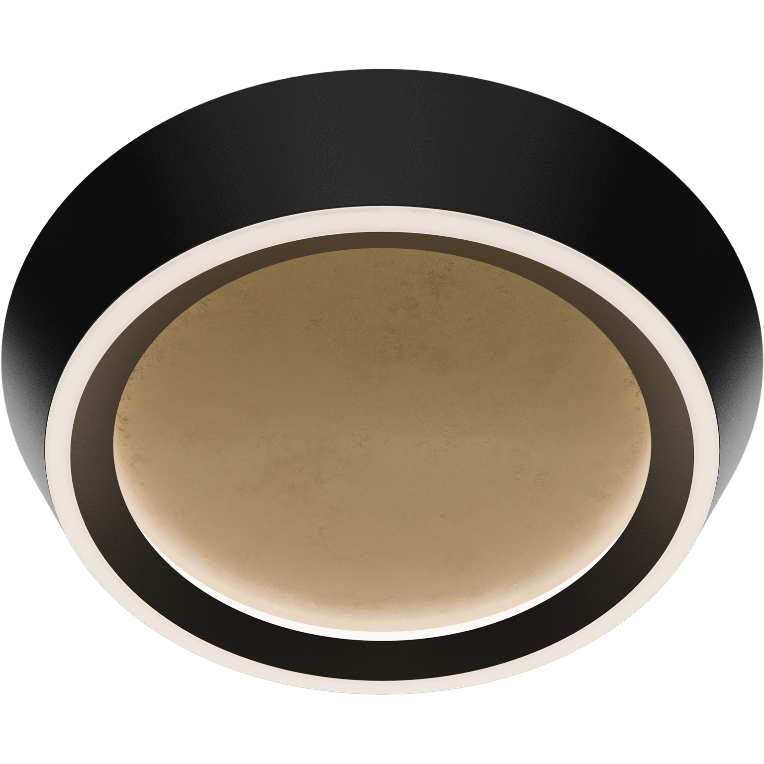 Tinzel LED 18 inch Black and Gold Leaf Flush Mount Ceiling Light in 2700K