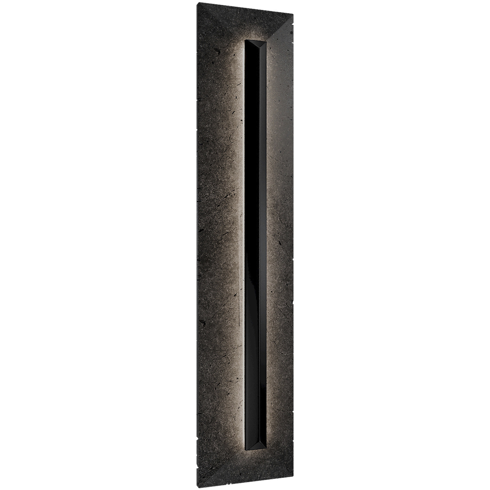 Bell Tower LED 28 inch Basalt Stone and Black Outdoor Wall Light