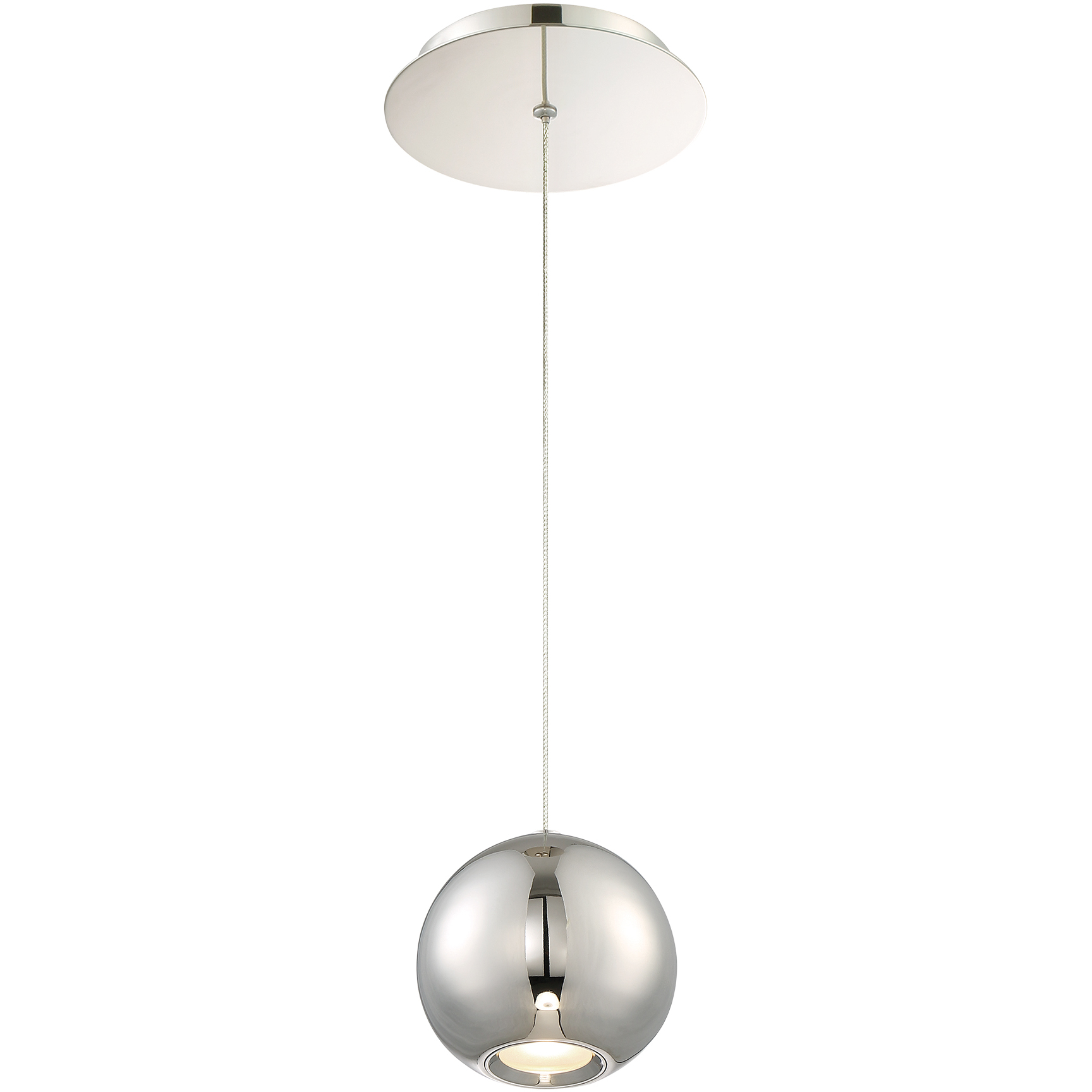 Acid LED 4.5 inch Polished Nickel Pendant Ceiling Light