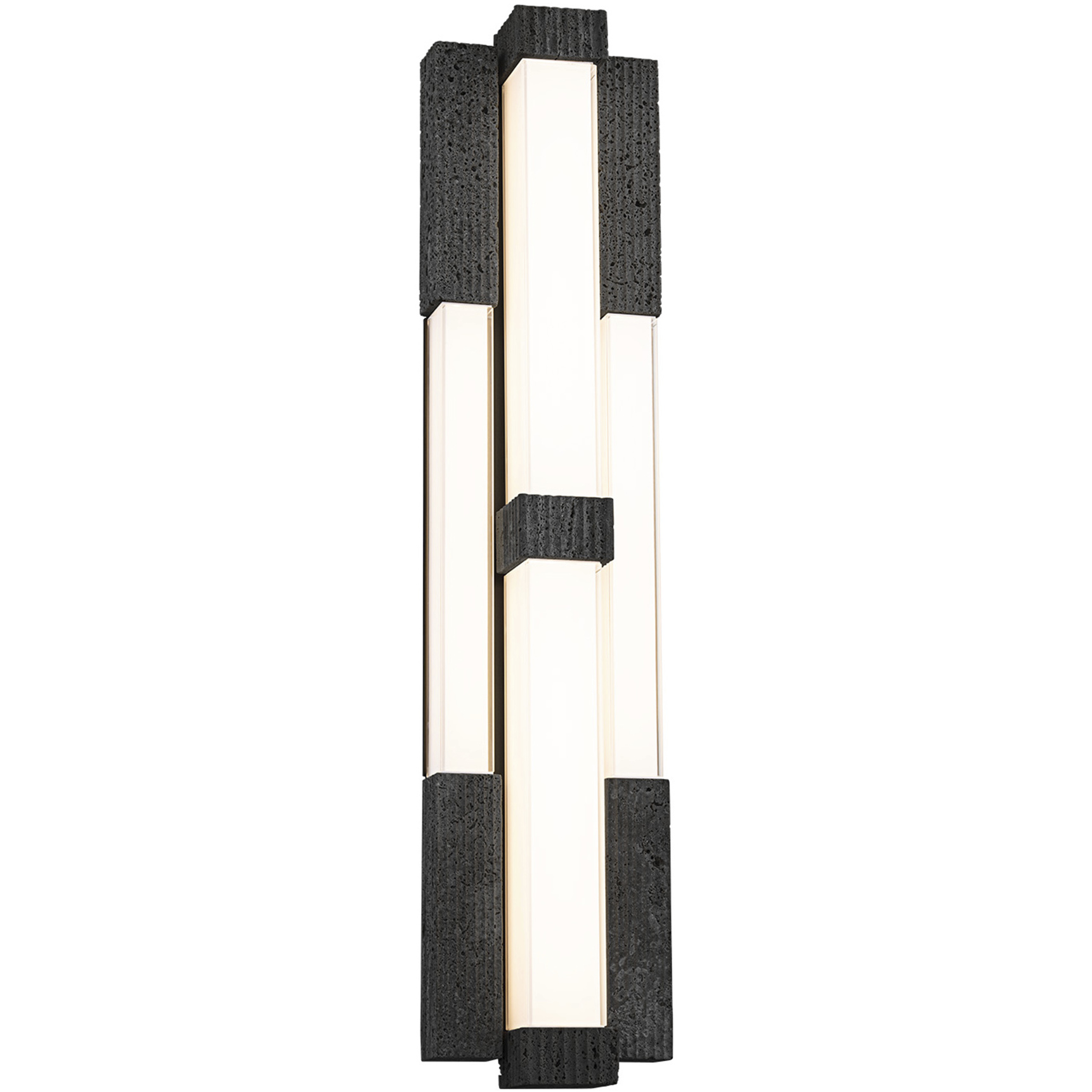Conan LED 4 inch Basalt Stone and Black ADA Wall Sconce Wall Light
