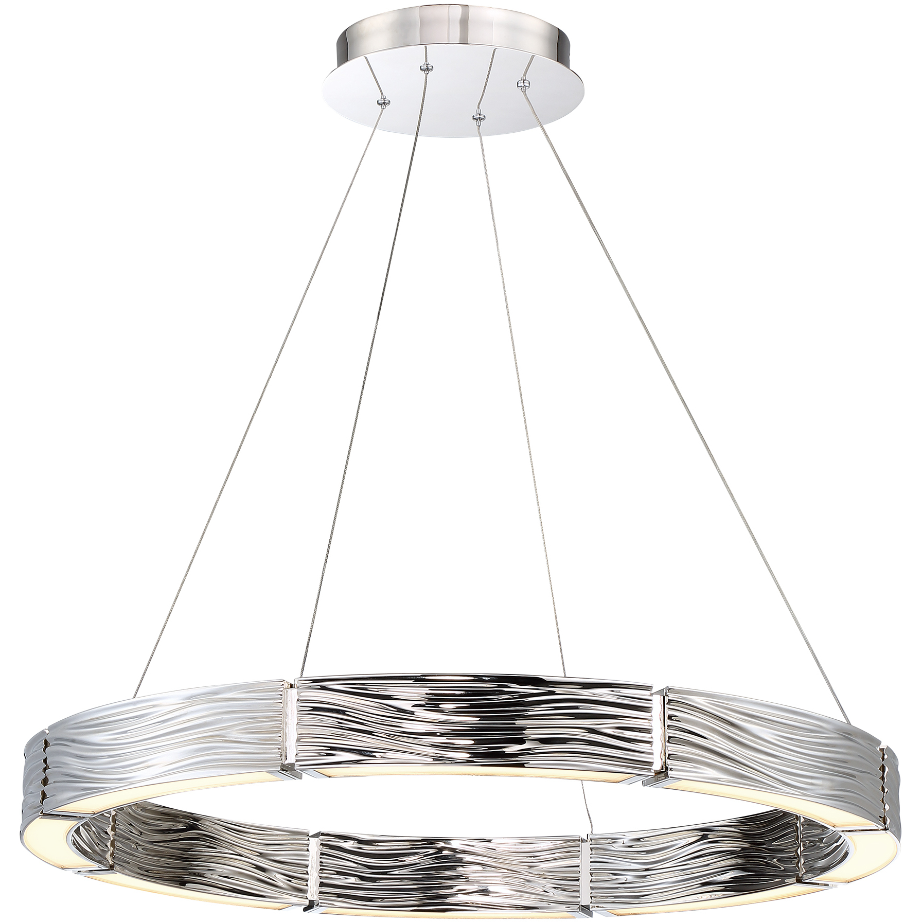 Zelda LED 29 inch Polished Nickel Chandelier Ceiling Light in 29in.