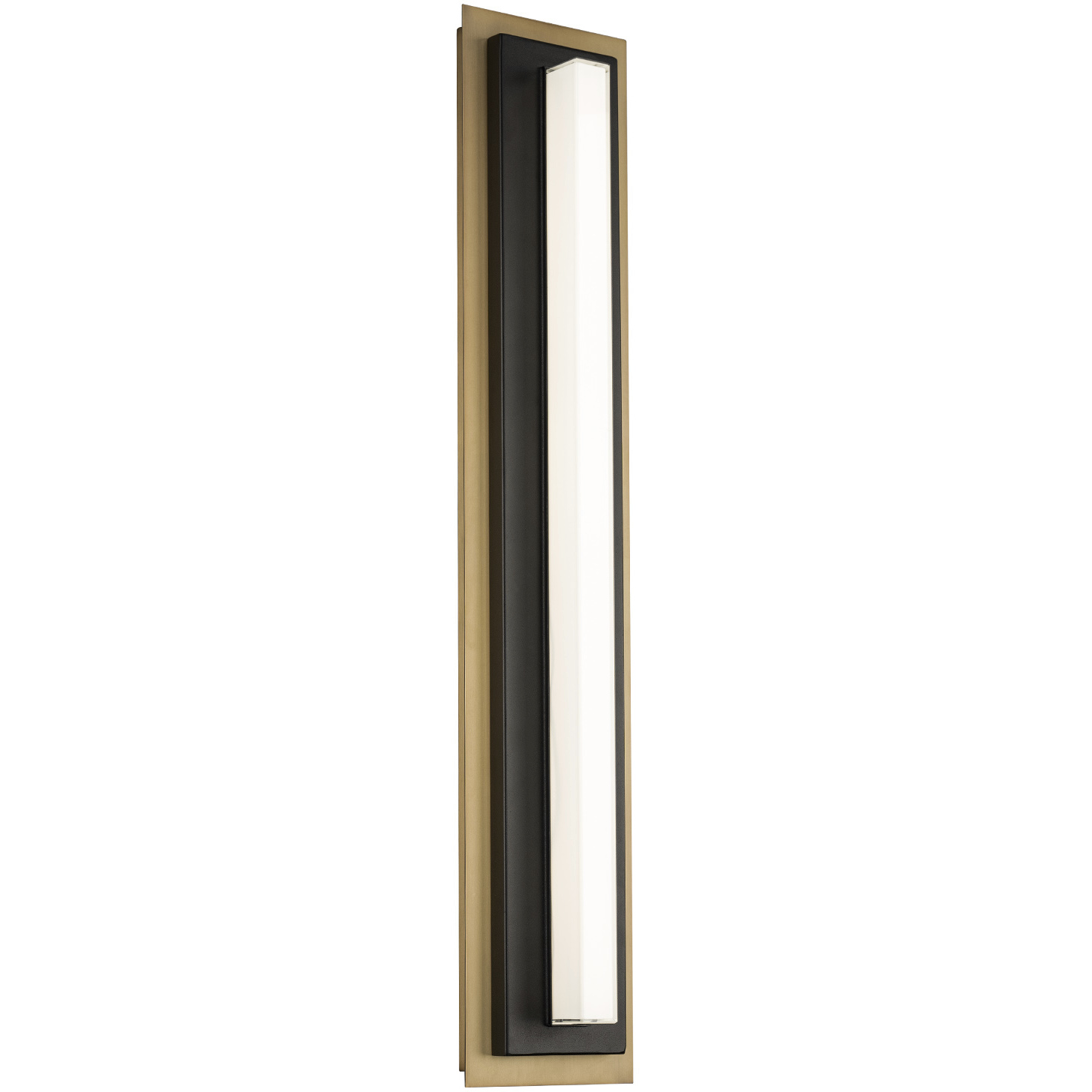Lyrikal LED 2.8 inch Black with Aged Brass ADA Wall Sconce Wall Light in 3000K