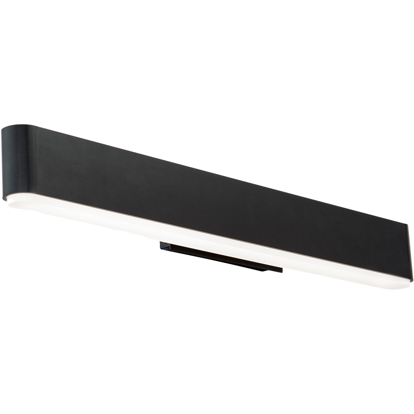 0 to 60 LED 23.88 inch Black Bath Vanity & Wall Light in 3000K, 24in.
