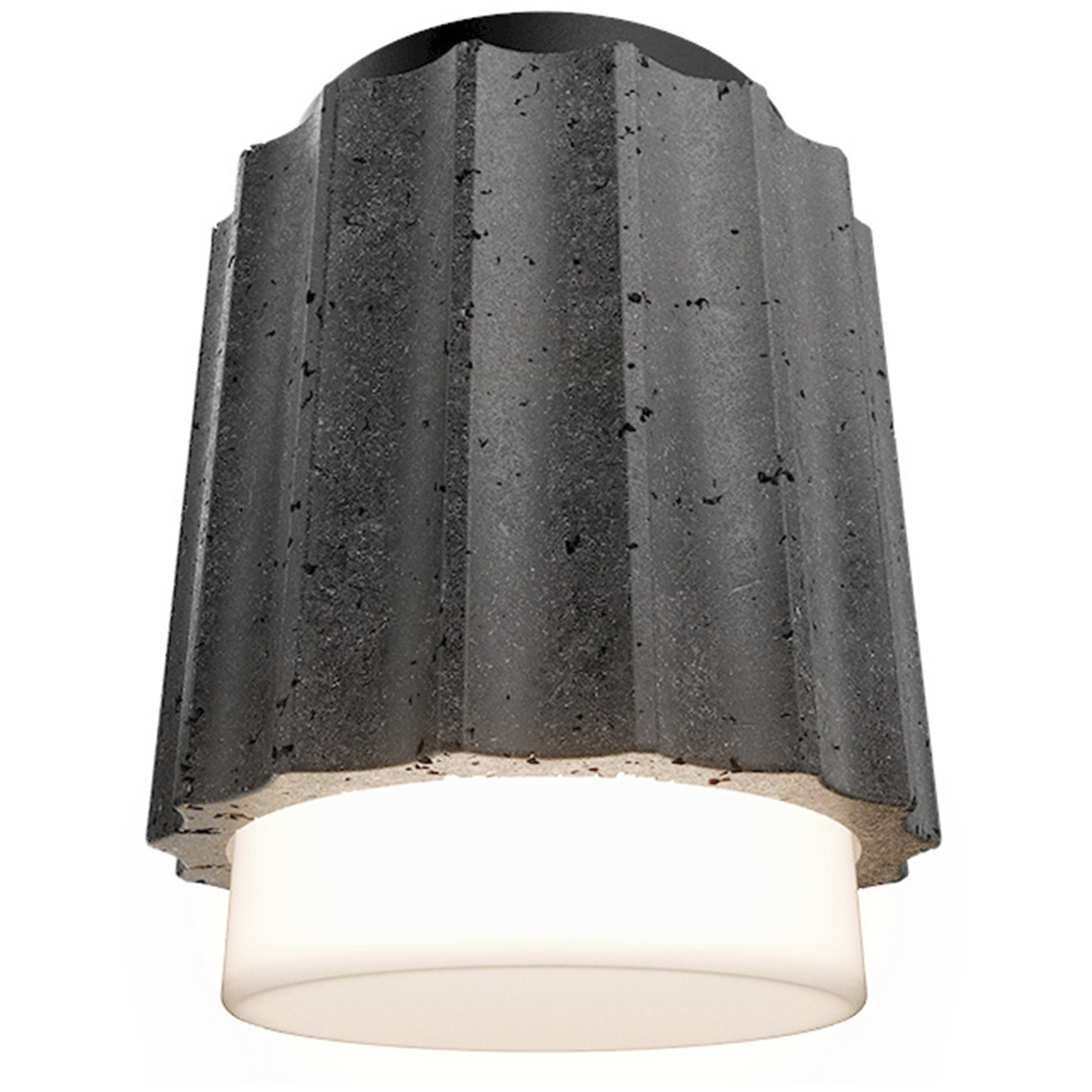 Caviar LED 7 inch Basalt Stone and Black Flush Mount Ceiling Light