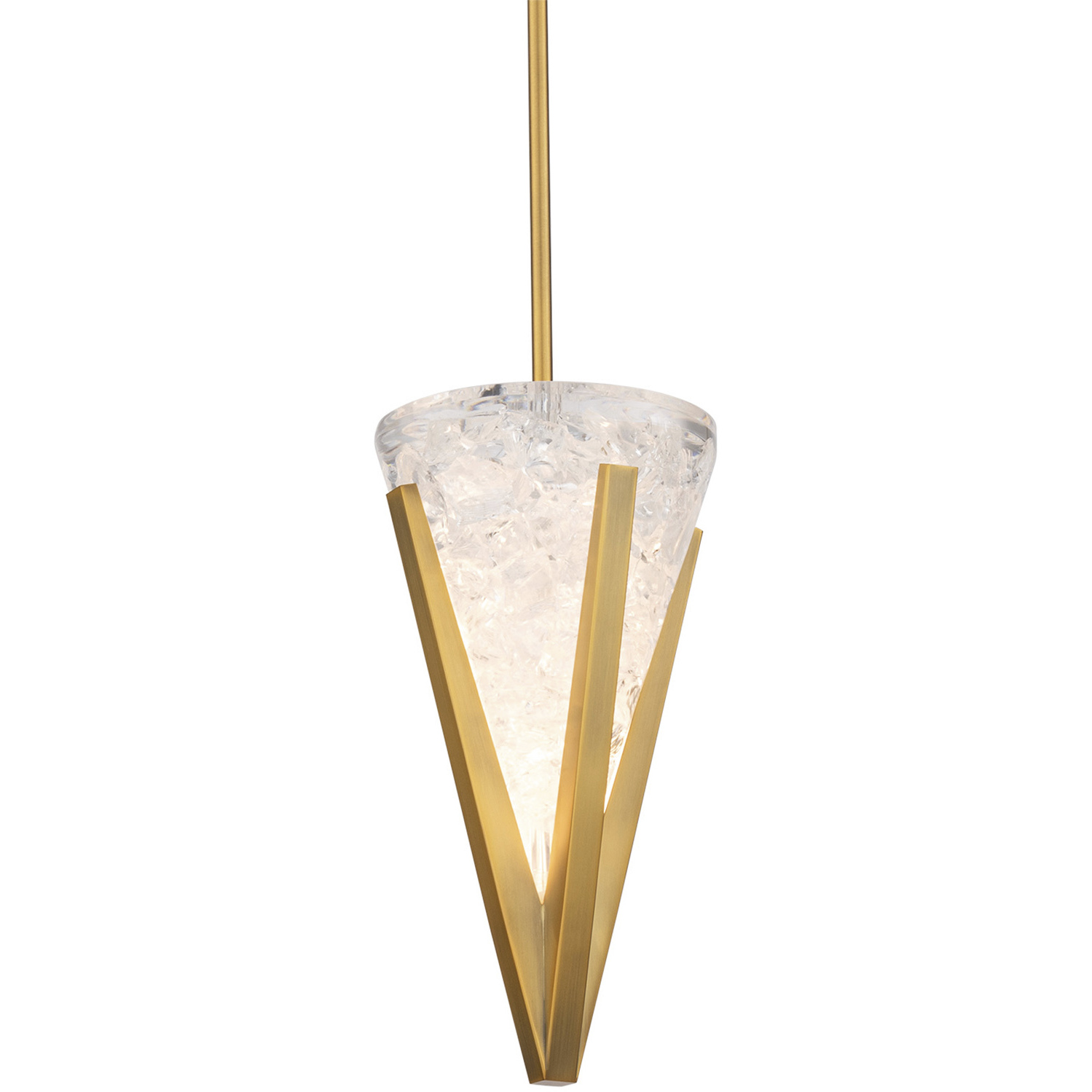 Kiernan LED 7.88 inch Aged Brass Mini-Pendant Ceiling Light