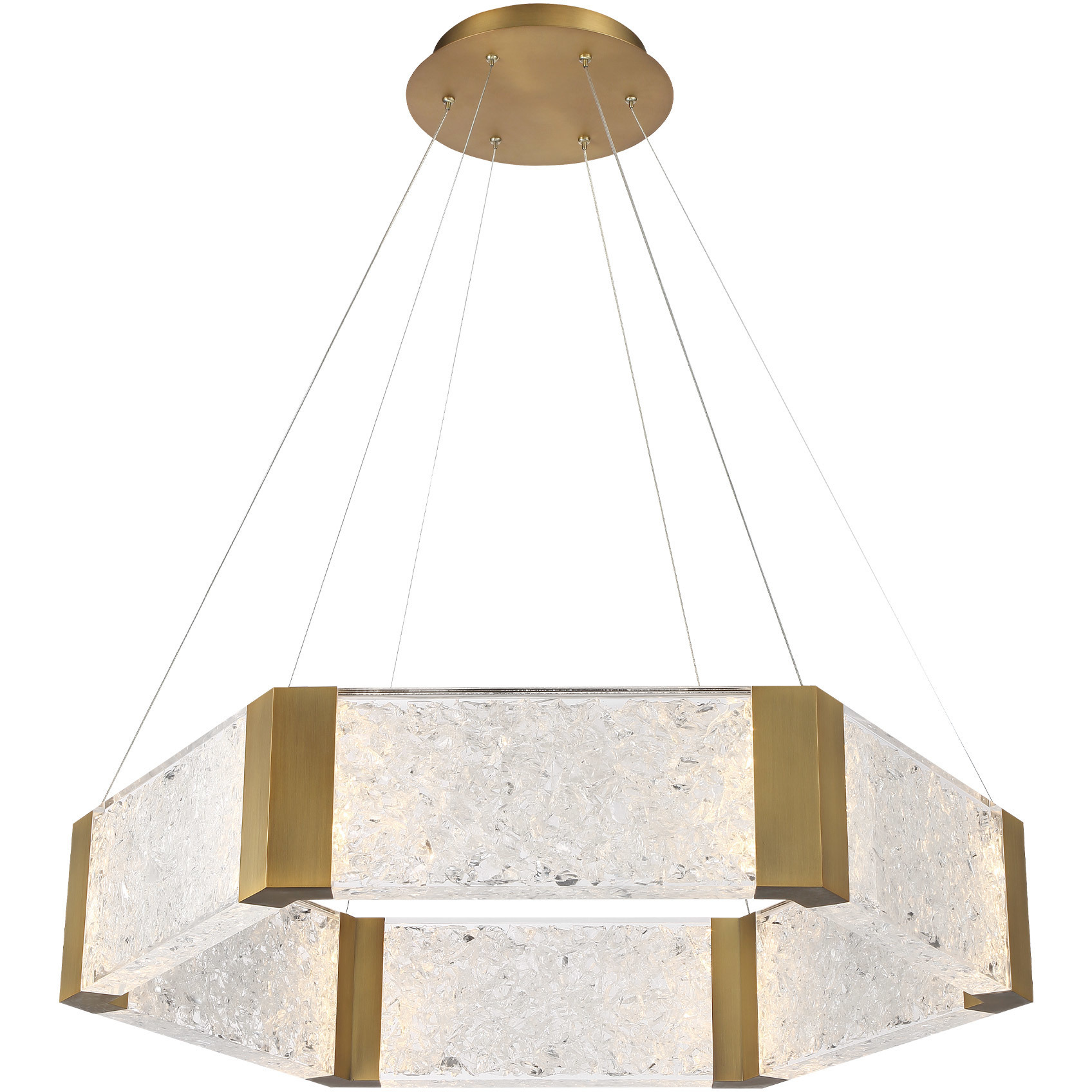 Modern Forms PD 76034 AB Forever LED 29 inch Aged Brass Chandelier Ceiling Light