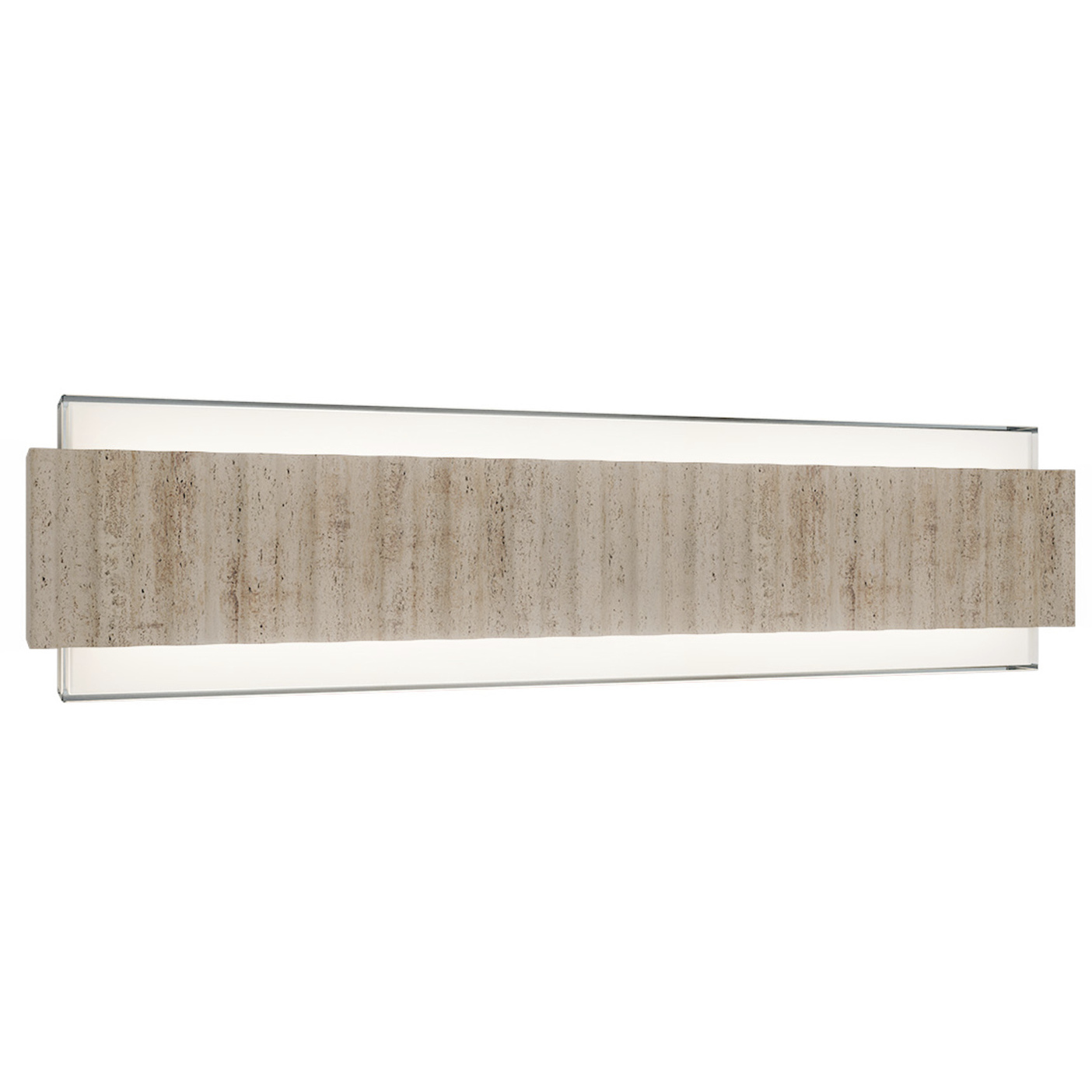 Magnate LED 19 inch Beige Travertine and Aged Brass Bath Vanity & Wall Light
