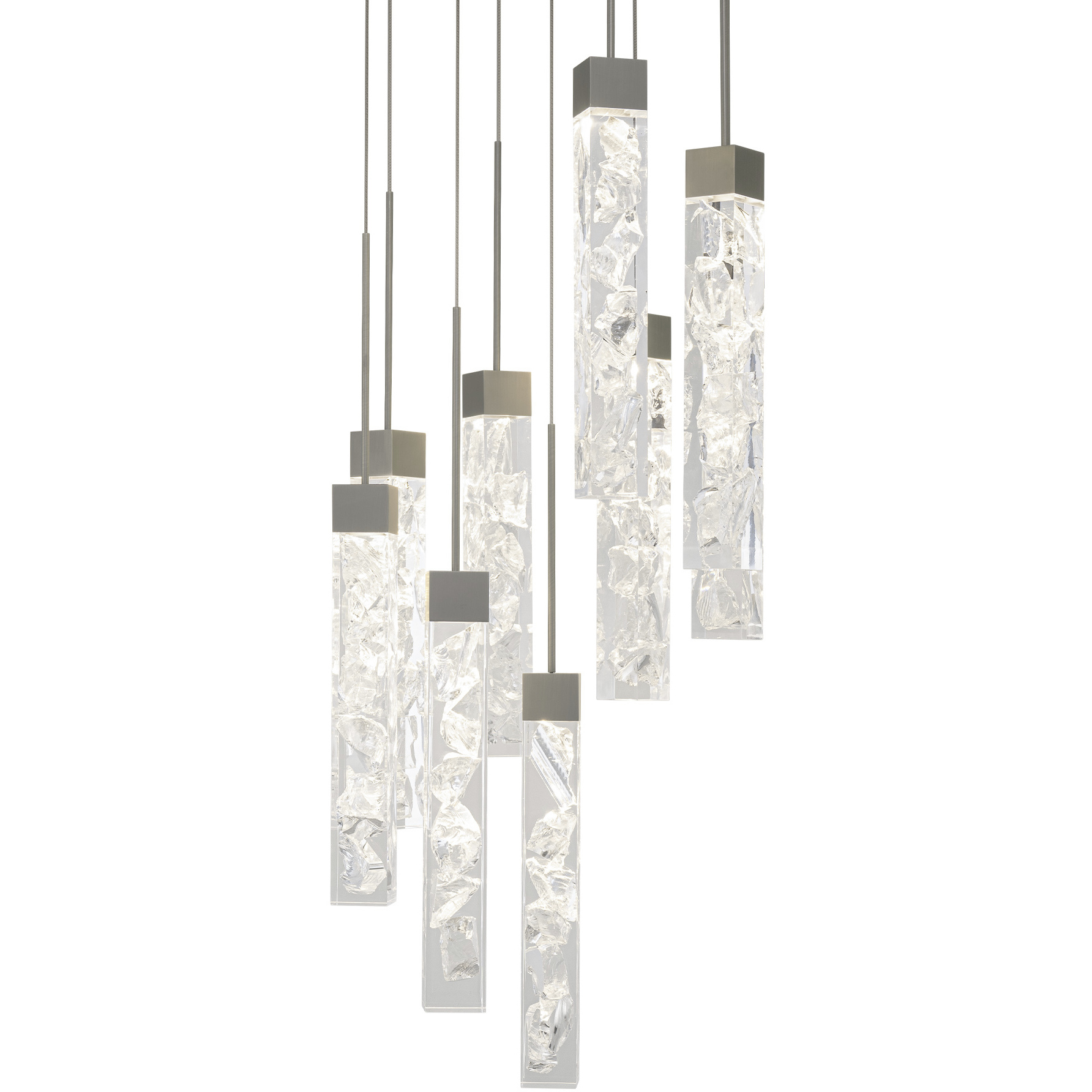 Minx 9 Light 17 inch Antique Nickel Multi-Light Pendant Ceiling Light