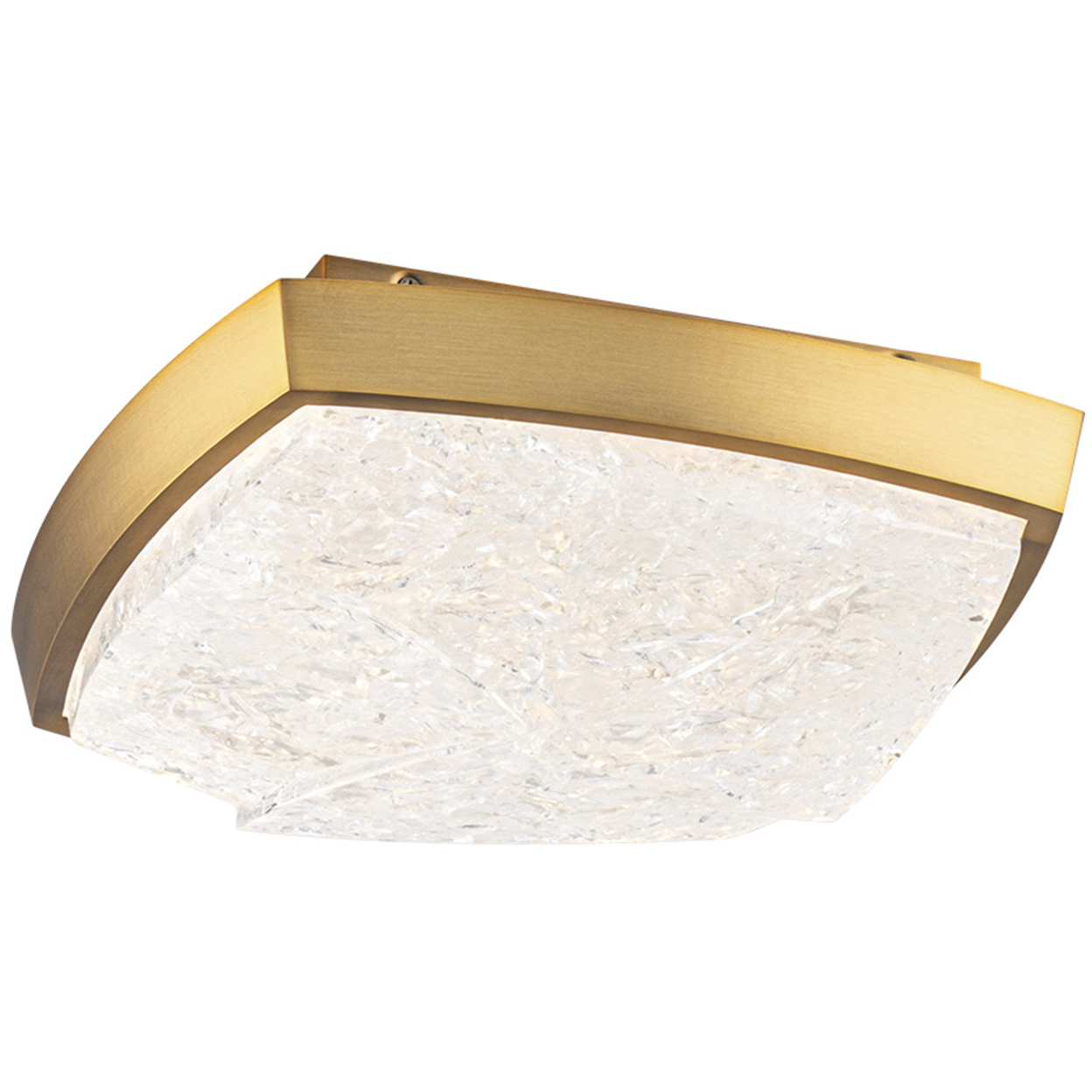 Kenji LED 11 inch Aged Brass Flush Mount Ceiling Light