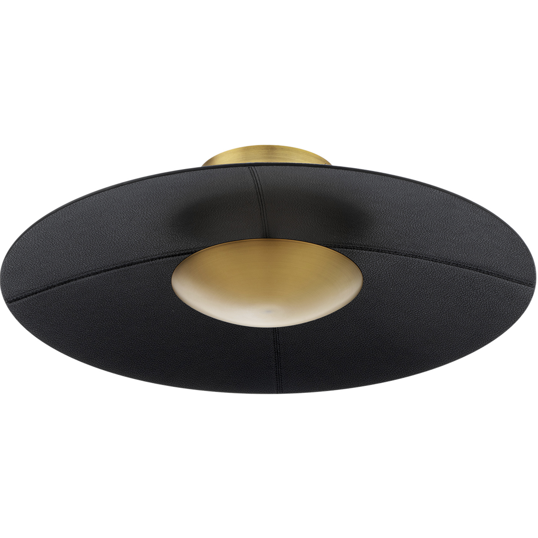 Brody LED 19.38 inch Black with Aged Brass Semi-Flush Mount Ceiling Light
