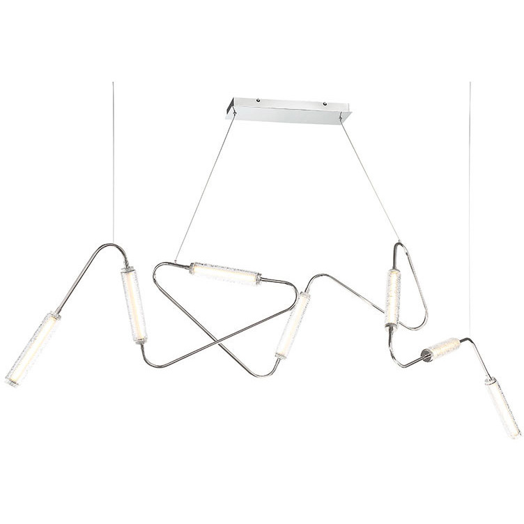 Firefly LED 65 inch Polished Nickel Chandelier Ceiling Light