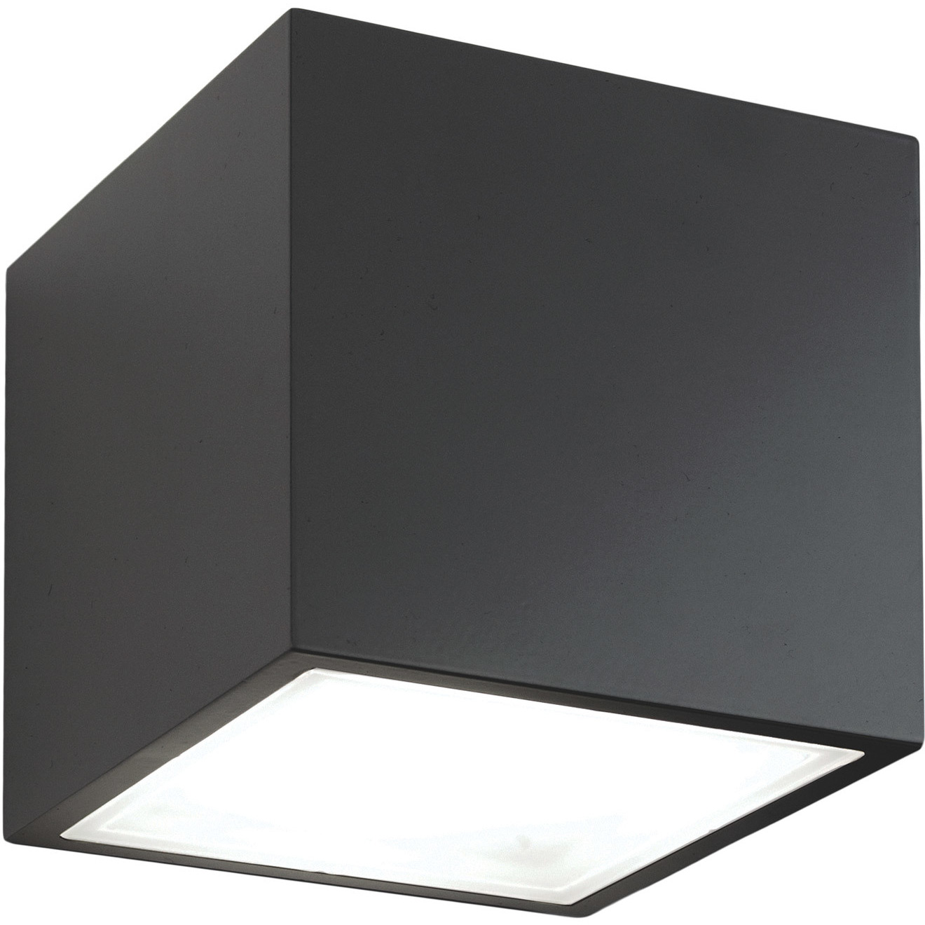 Bloc LED 5.5 inch Black Flush Mount Ceiling Light in 2700K