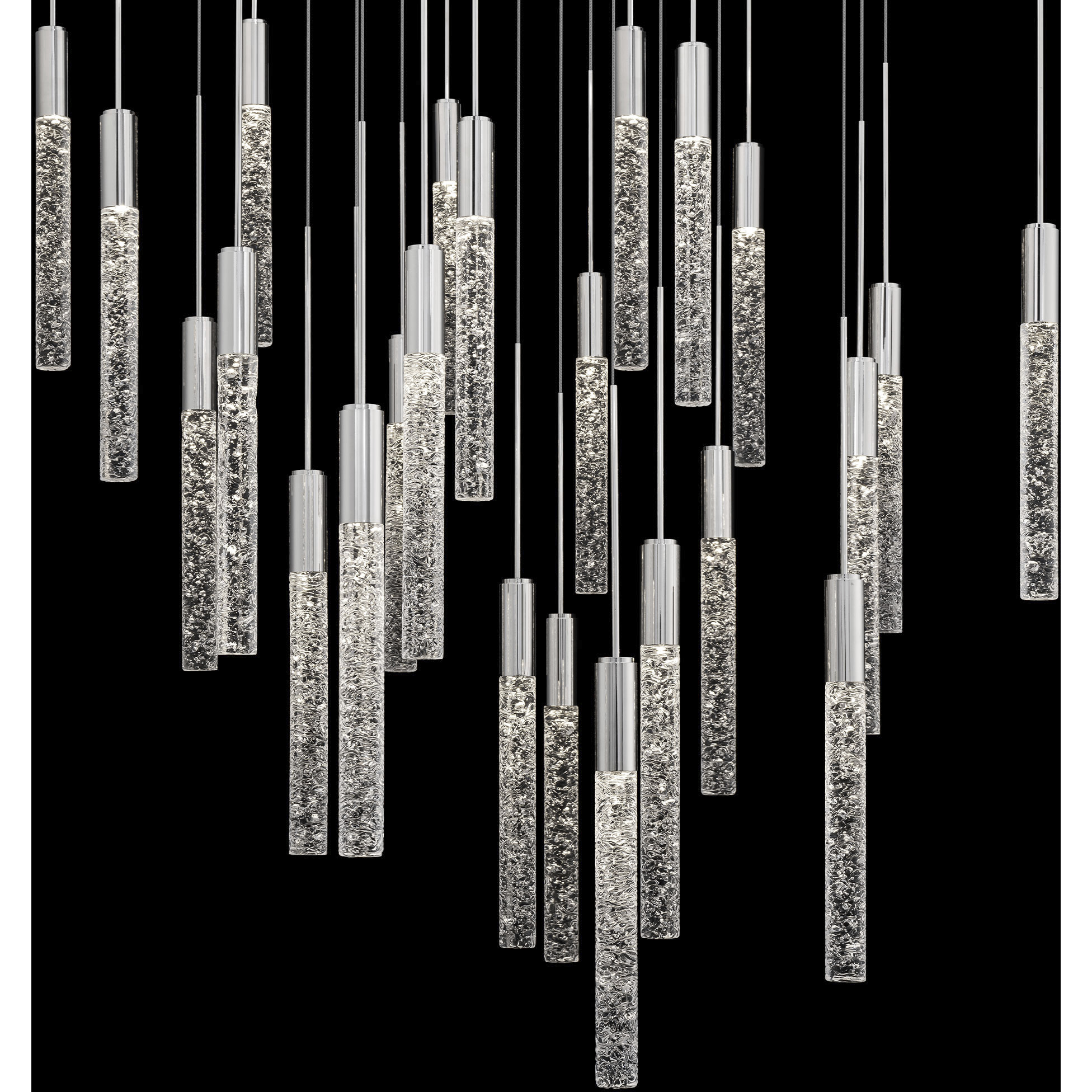 Magic 25 Light 28 inch Polished Nickel Multi-Light Pendant Ceiling Light