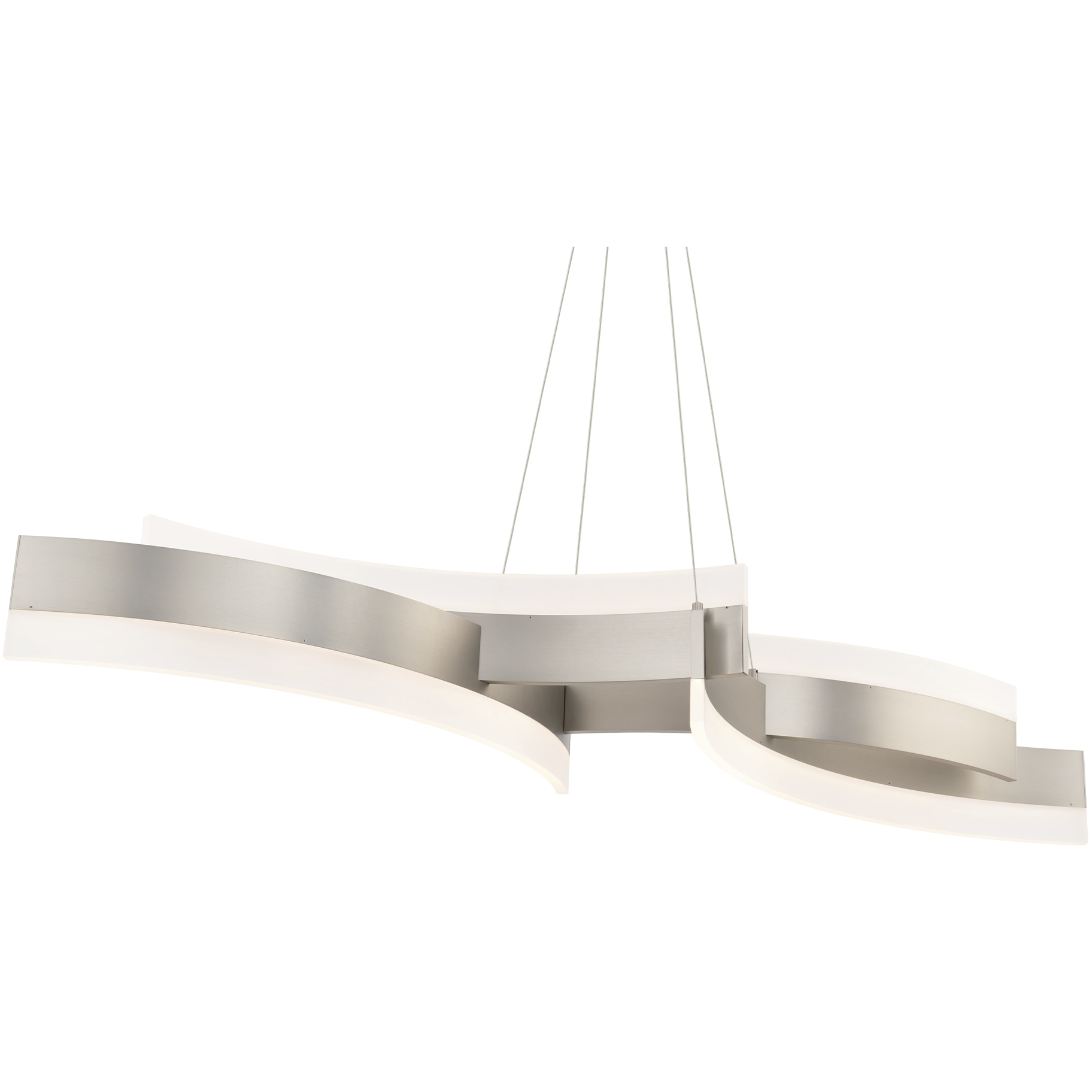 Arcs LED 15.88 inch Brushed Nickel Indoor Hanging Lighting Ceiling Light