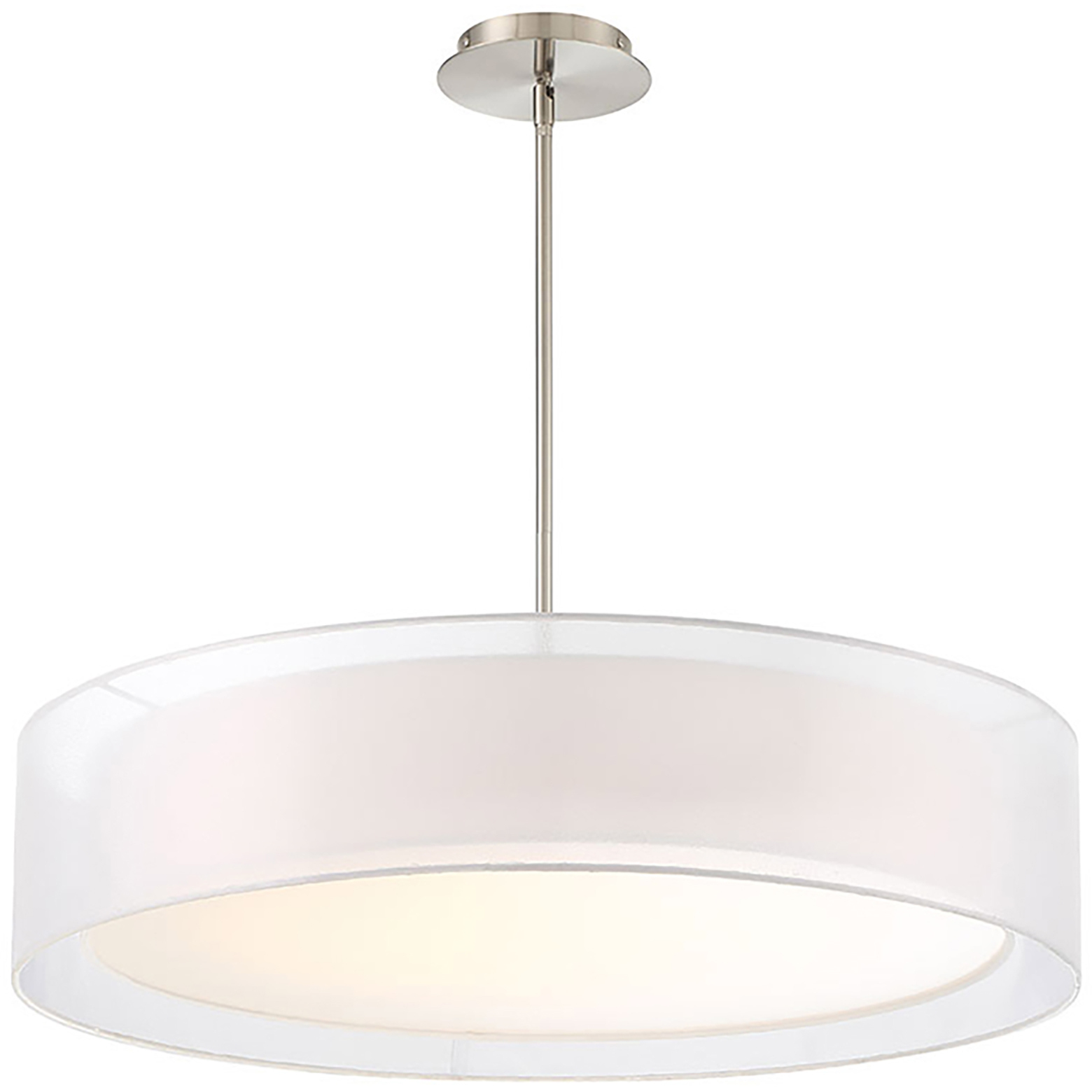 Metropolis LED 30 inch Brushed Nickel Pendant Ceiling Light in 30in.