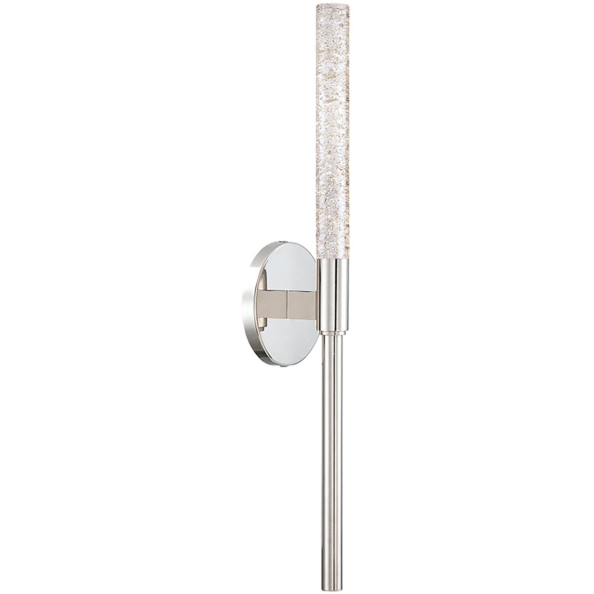 Magic LED 3 inch Polished Nickel ADA Wall Sconce Wall Light in 20in.