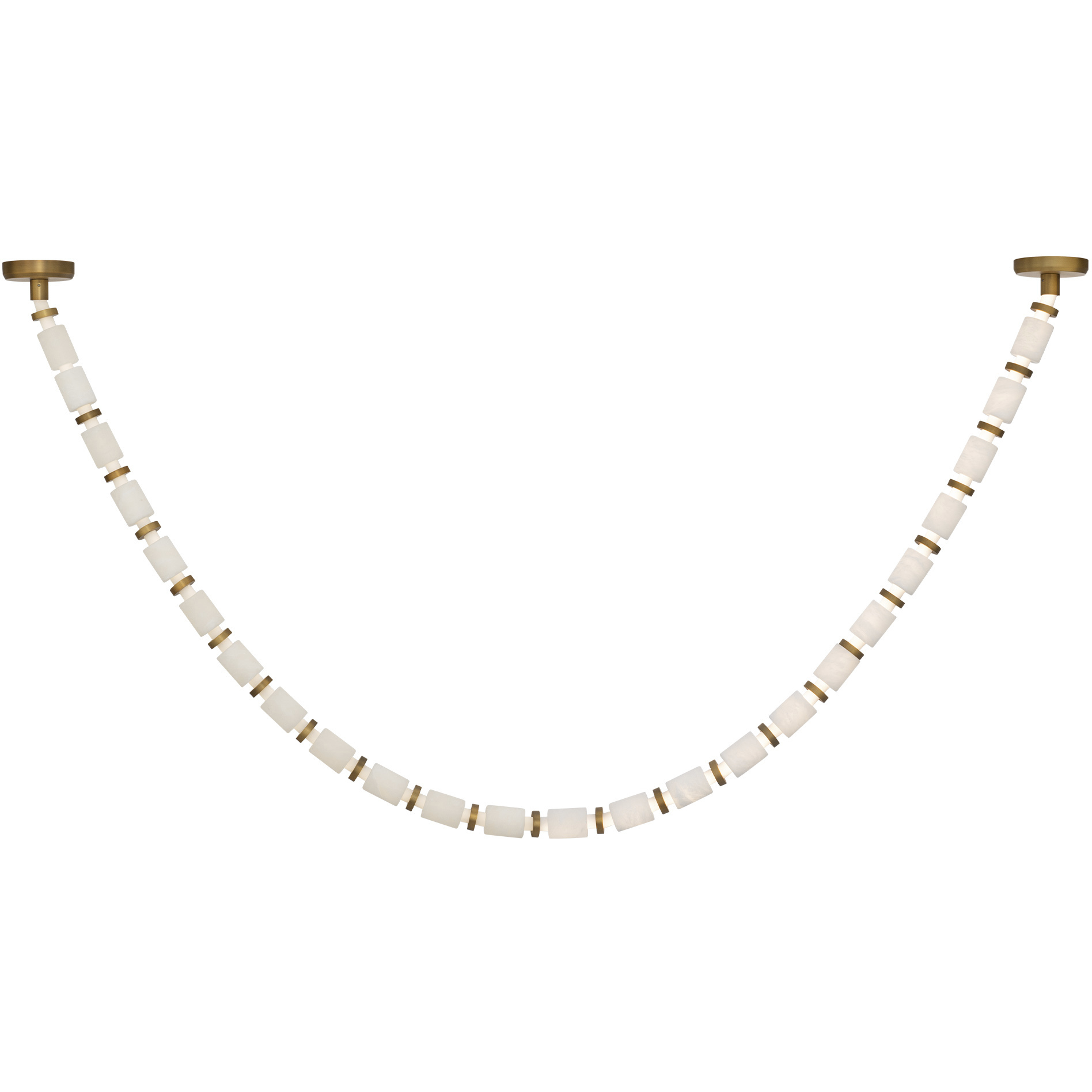 Entice 24 Light 2 inch Aged Brass Pendant Ceiling Light in 4000K