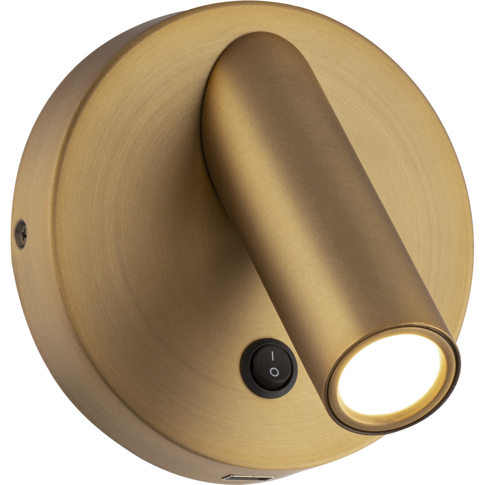 Aspire 1 Light 5 inch Aged Brass Reading Light Wall Light