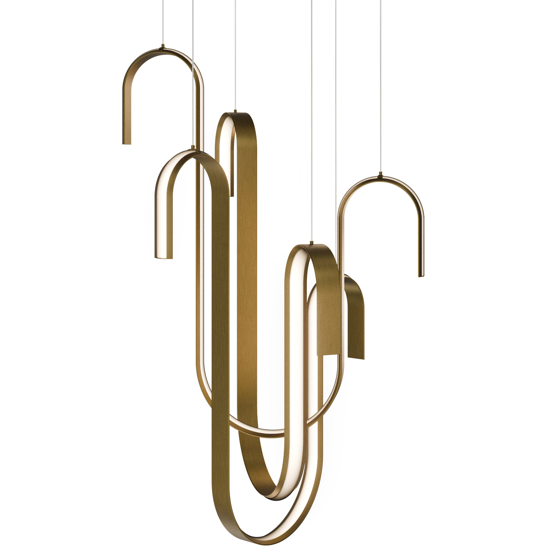 Seahorse LED 29.13 inch Aged Brass Pendant Ceiling Light